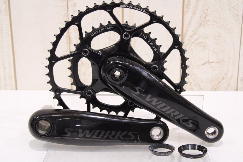 S-WORKS 165mm 52/36T 2x11s 両足計測パワーメーター カーボンクランクセット BCD:110mm