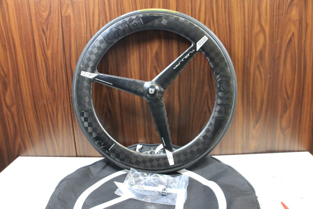 3-SPOKE RIM ROAD チューブラー カーボン 3本バトン フロントホイール